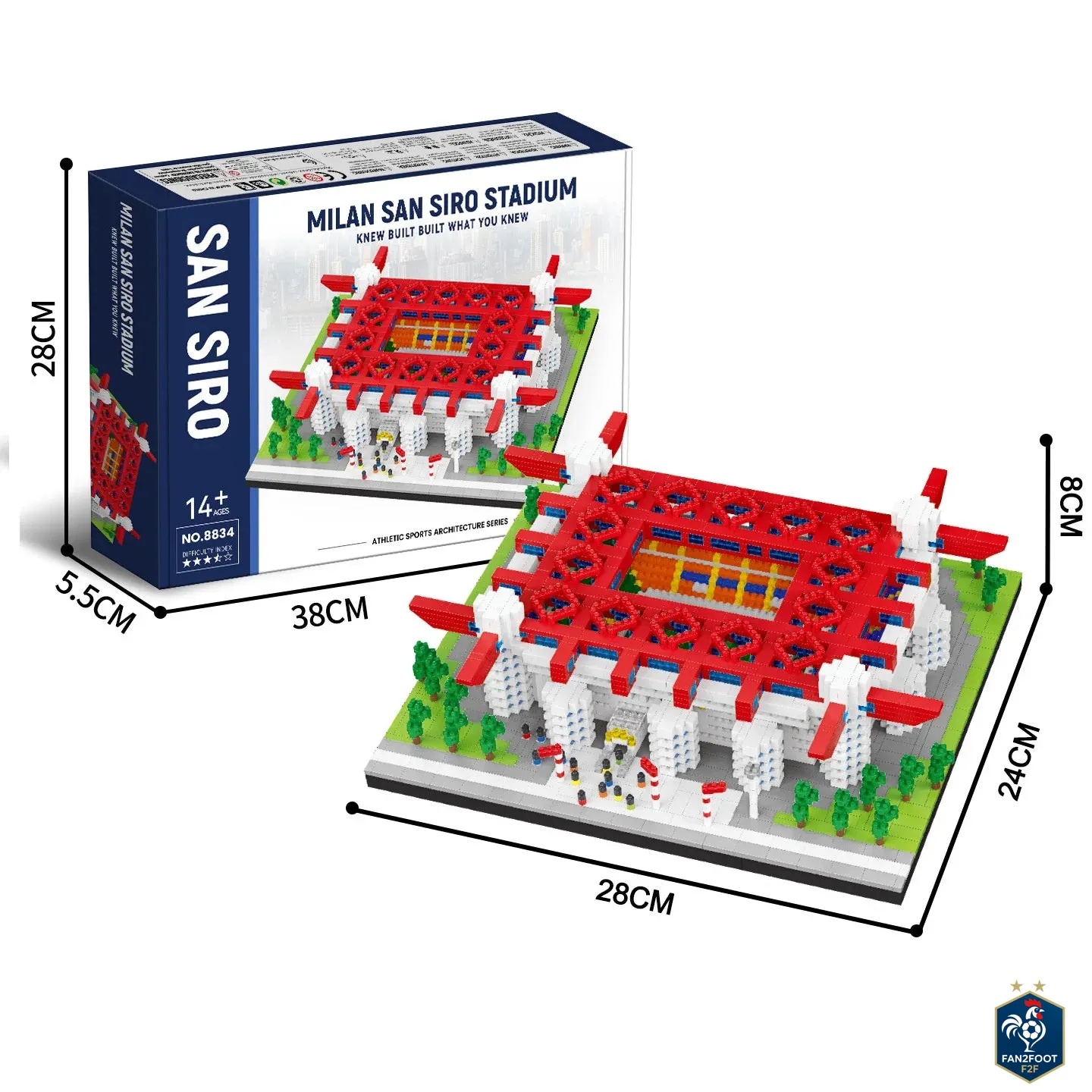 Stade de Football – Kit de Construction type LEGO foot-Fan2Foot