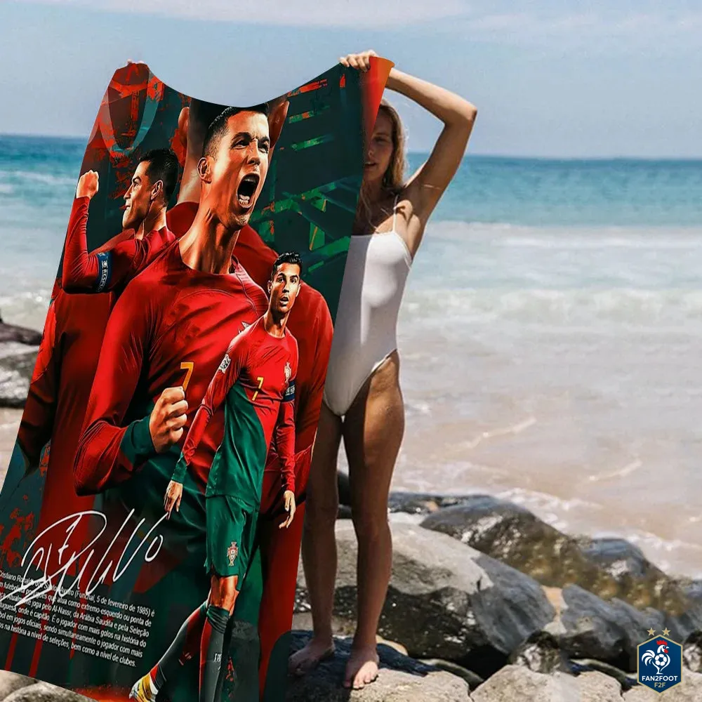 Serviette plage Cristiano Ronaldo CR7 foot-Fan2Foot