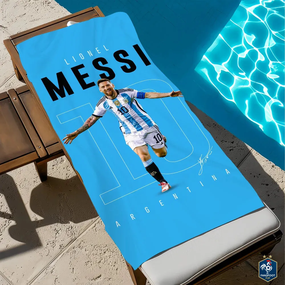 Serviette plage Messi foot-Fan2Foot