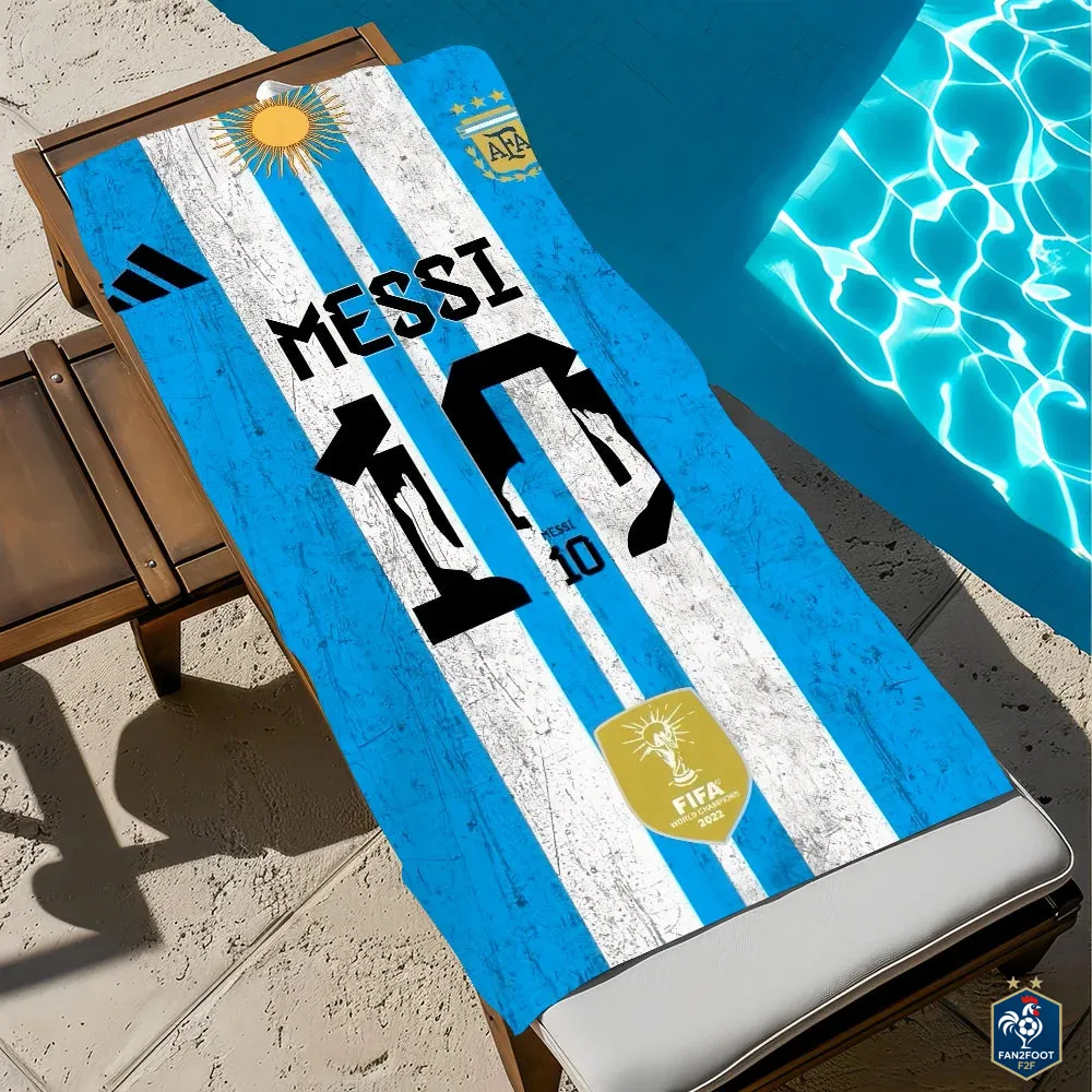 Serviette plage Messi foot-Fan2Foot