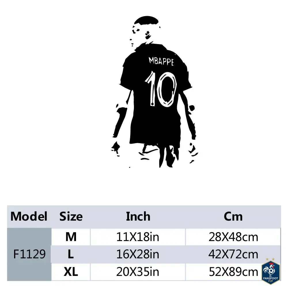 Sticker Mural Kylian Mbappé foot-Fan2Foot