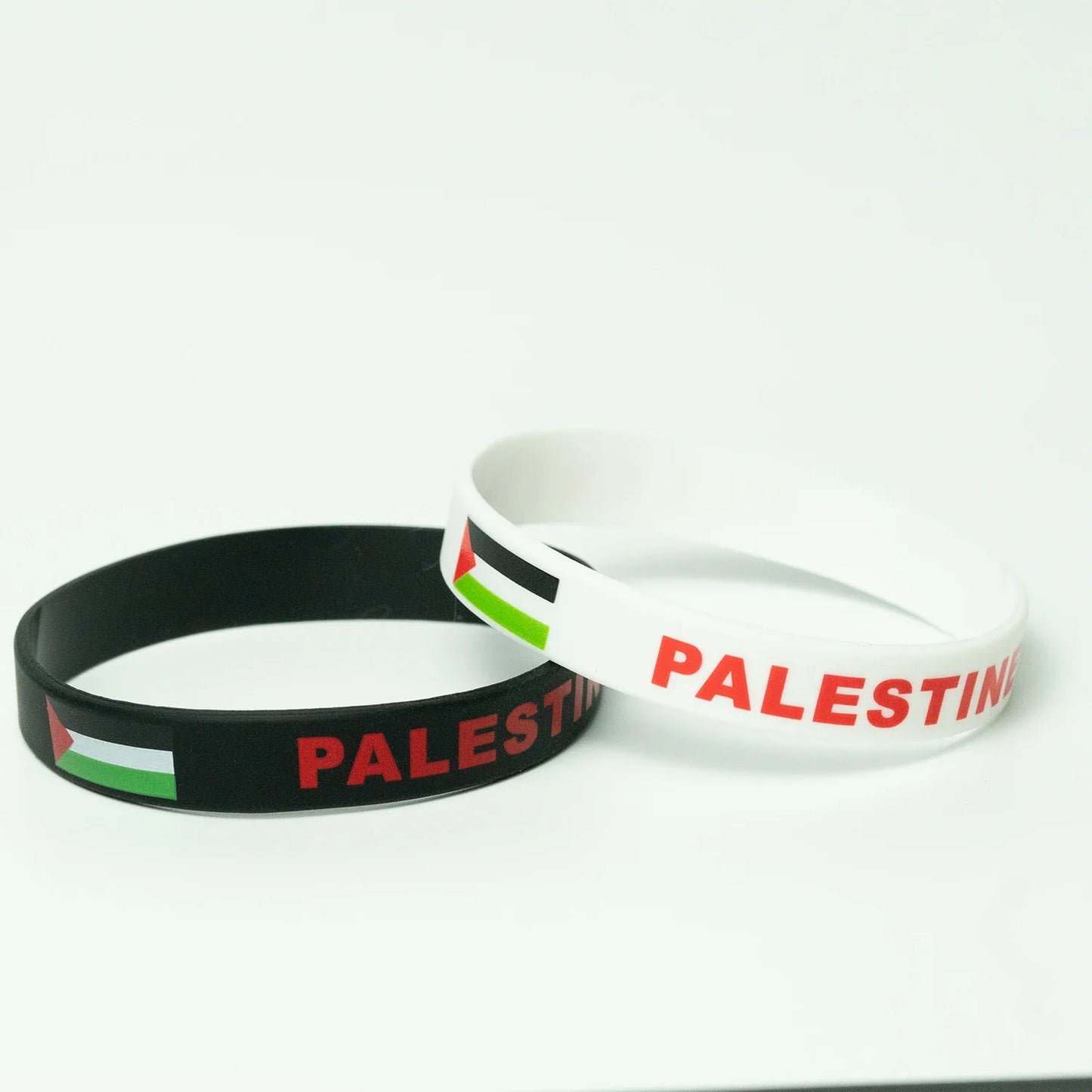 Lot de 2 Bracelets en Silicone Palestine foot-Fan2Foot