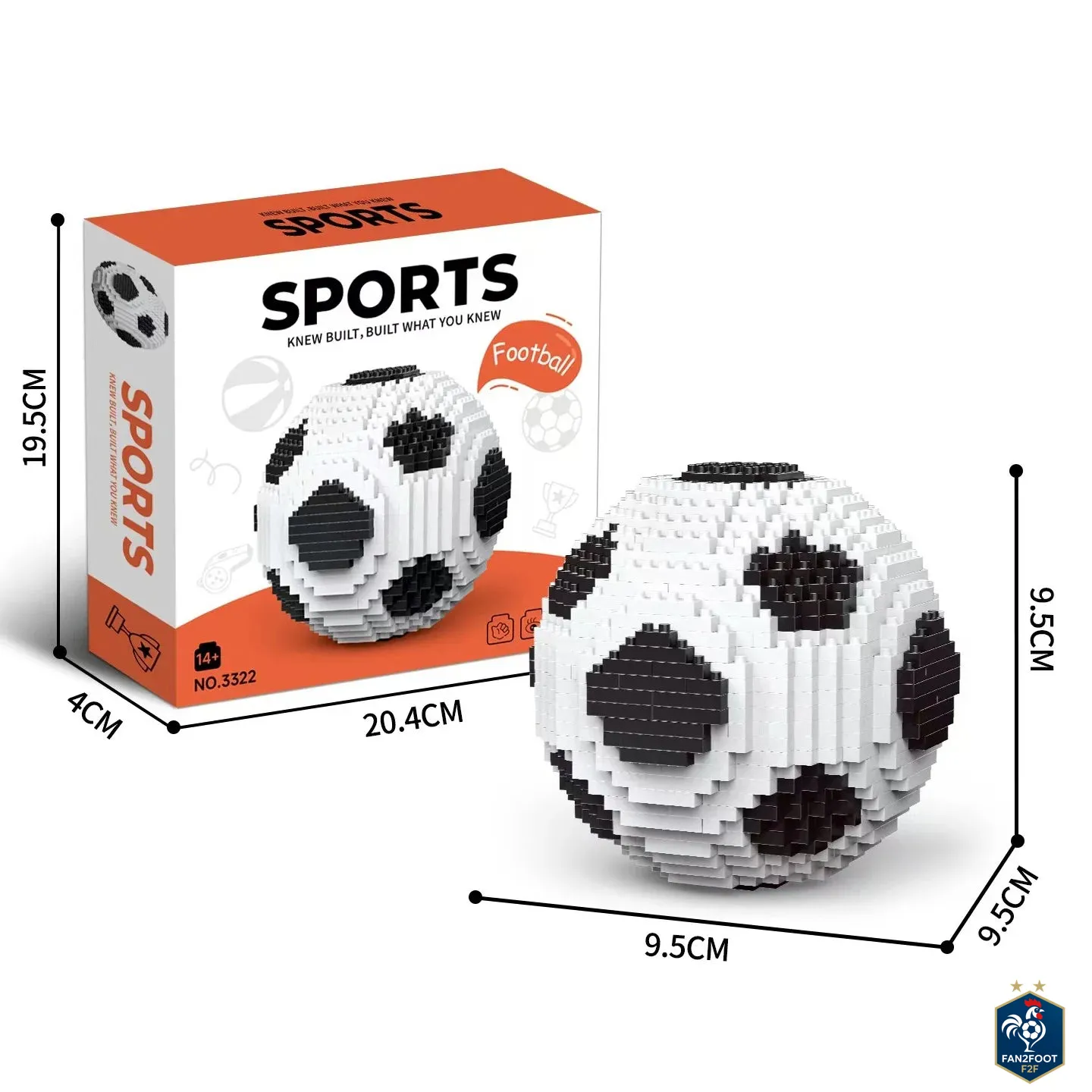 Stade de Football – Kit de Construction type LEGO foot-Fan2Foot