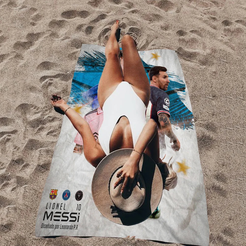 Serviette piscine Messi foot-Fan2Foot