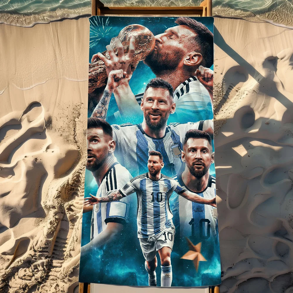 Serviette plage Messi foot-Fan2Foot
