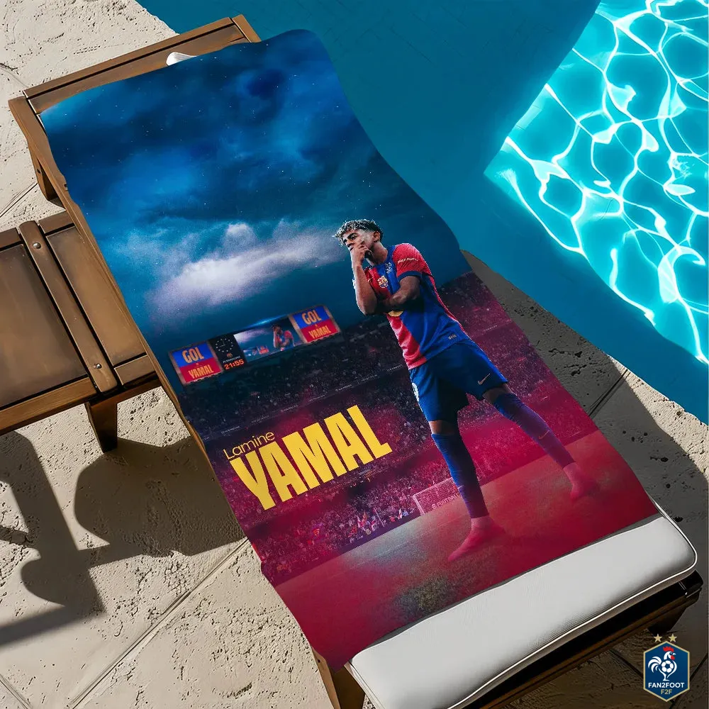 Serviette Plage Lamine Yamal foot-Fan2Foot