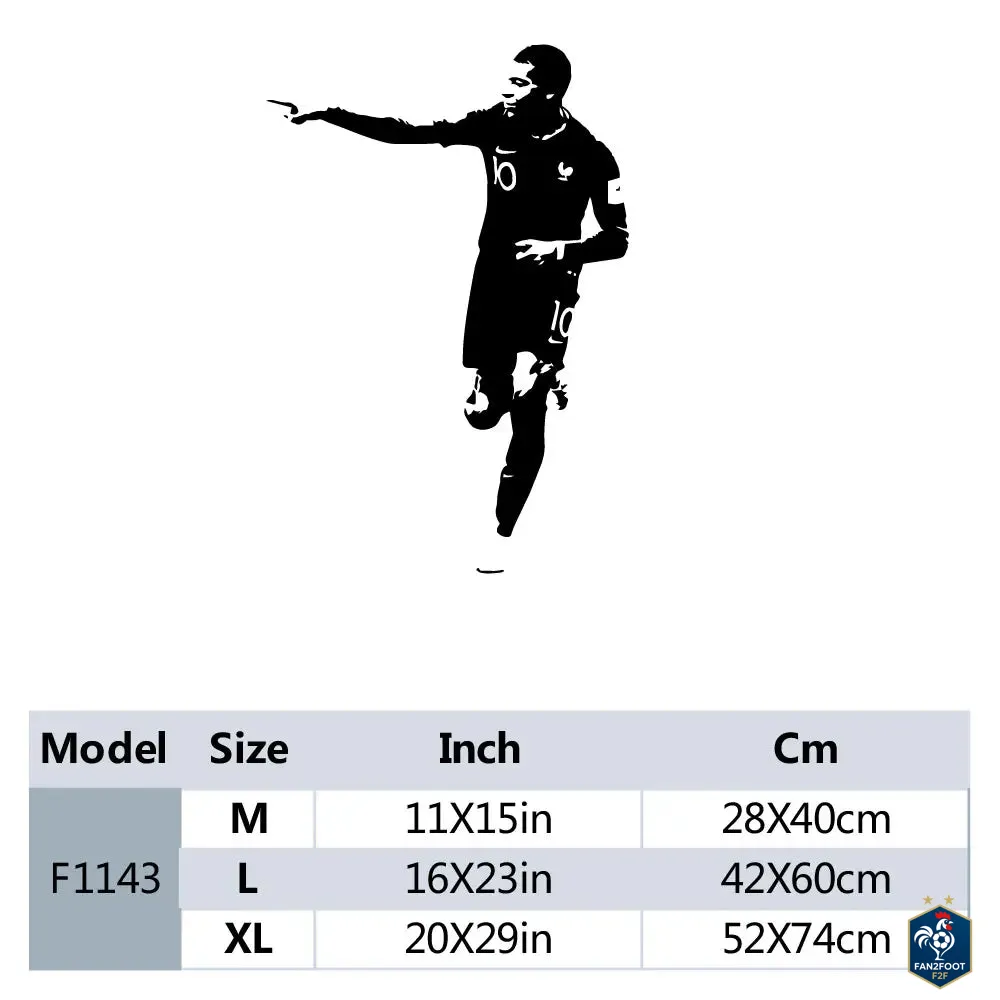 Sticker Mural Kylian Mbappé foot-Fan2Foot