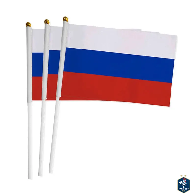 Lot de 10 Drapeaux à Main - Pays foot-Fan2Foot