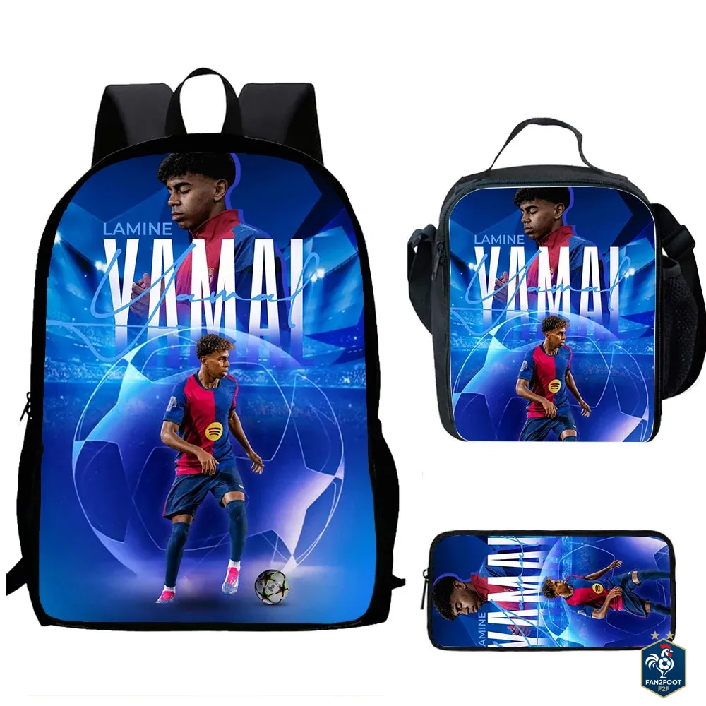 Ensemble Cartable Enfant 3 Pièces – Sac à Dos, Sac Repas, Trousse foot-Fan2Foot