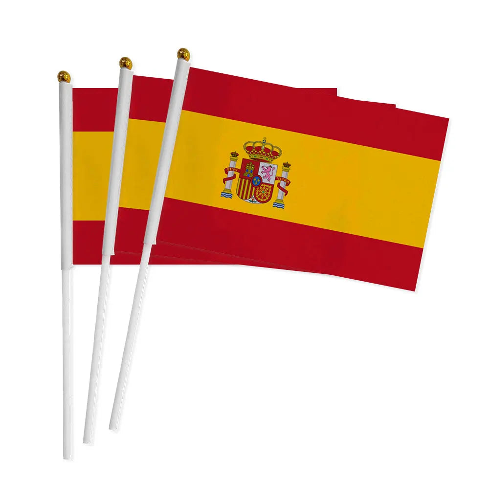 Lot de 10 Drapeaux à Main - Pays foot-Fan2Foot