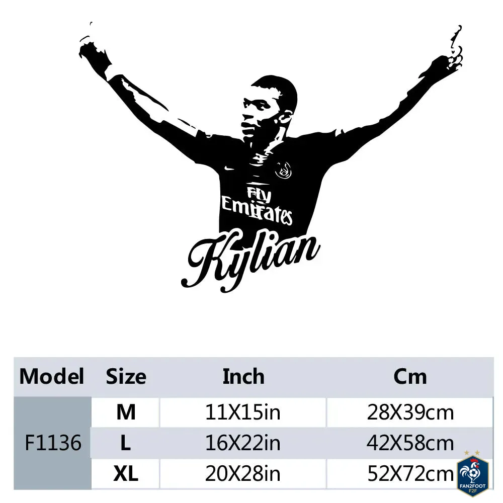 Sticker Mural Kylian Mbappé foot-Fan2Foot
