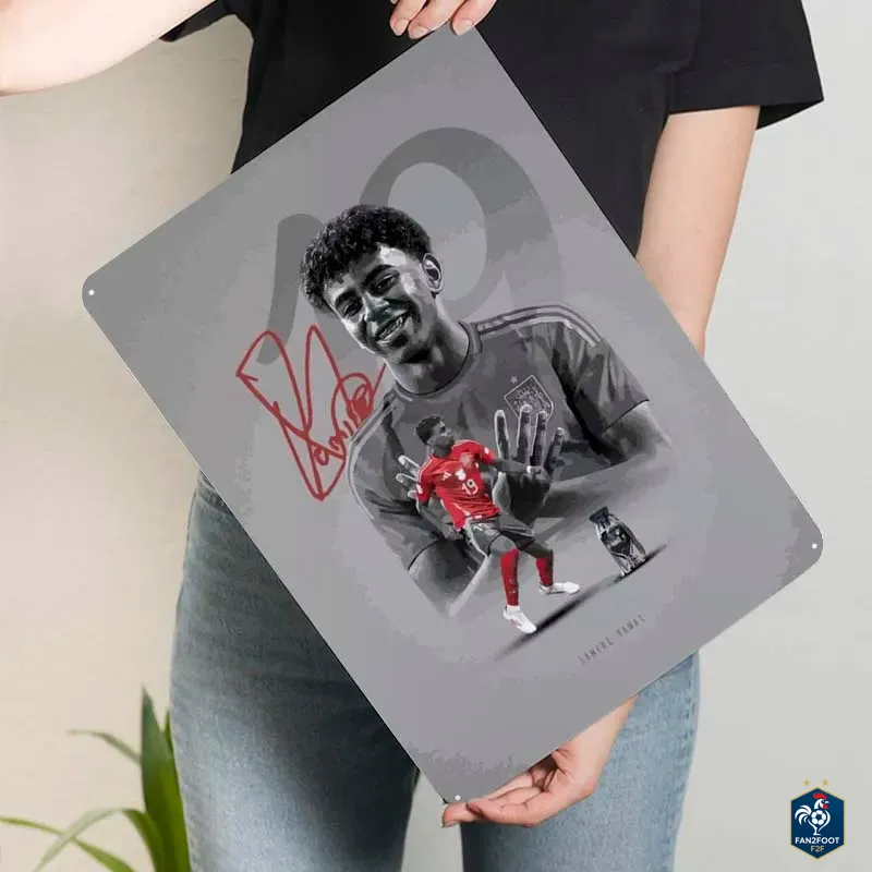 Plaque Métal Lamine Yamal foot-Fan2Foot