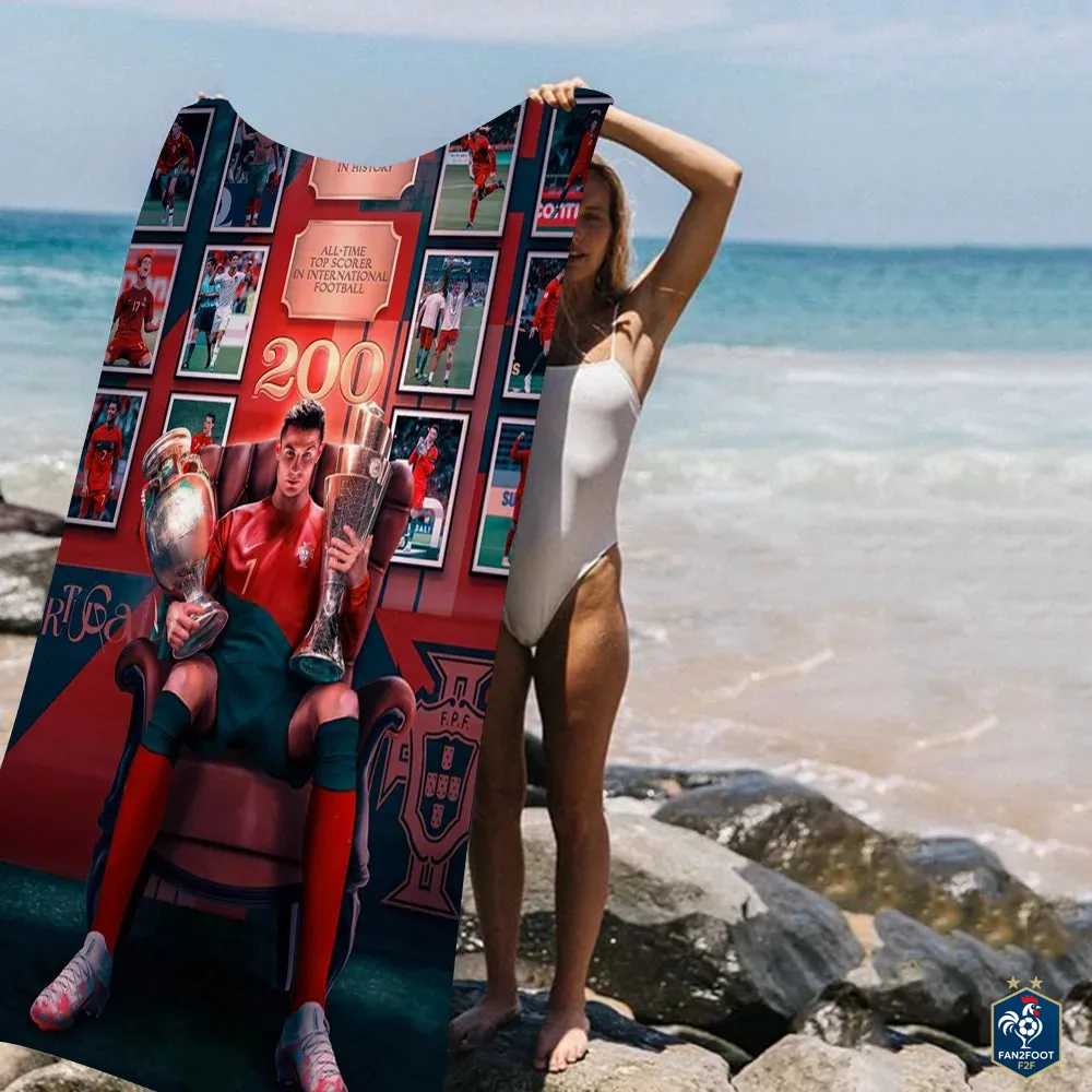 Serviette plage Cristiano Ronaldo CR7 foot-Fan2Foot