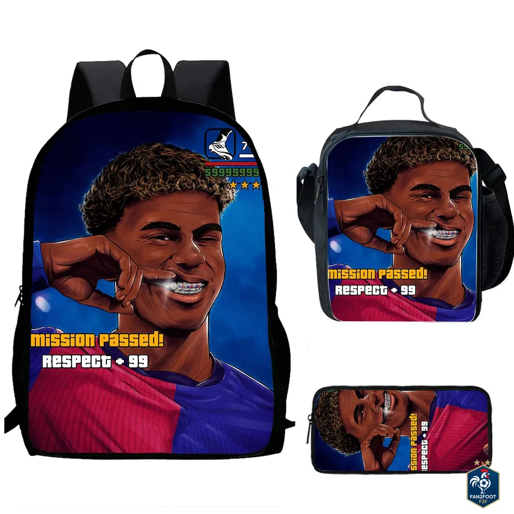 Ensemble Cartable Enfant 3 Pièces – Sac à Dos, Sac Repas, Trousse foot-Fan2Foot