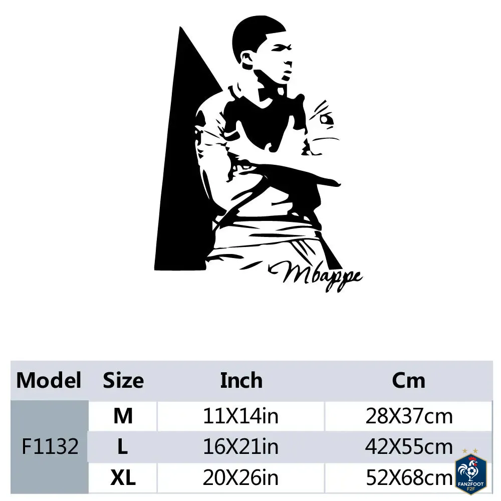 Sticker Mural Kylian Mbappé foot-Fan2Foot