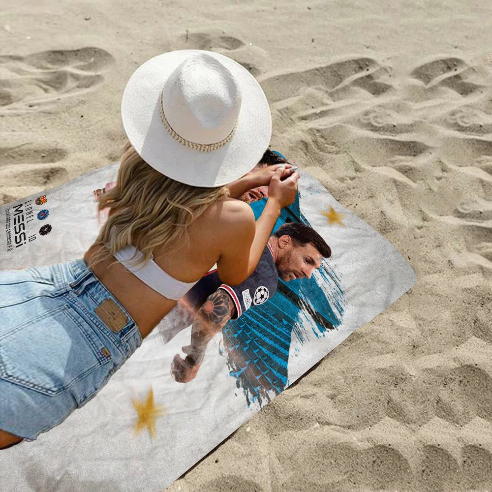 Serviette piscine Messi foot-Fan2Foot
