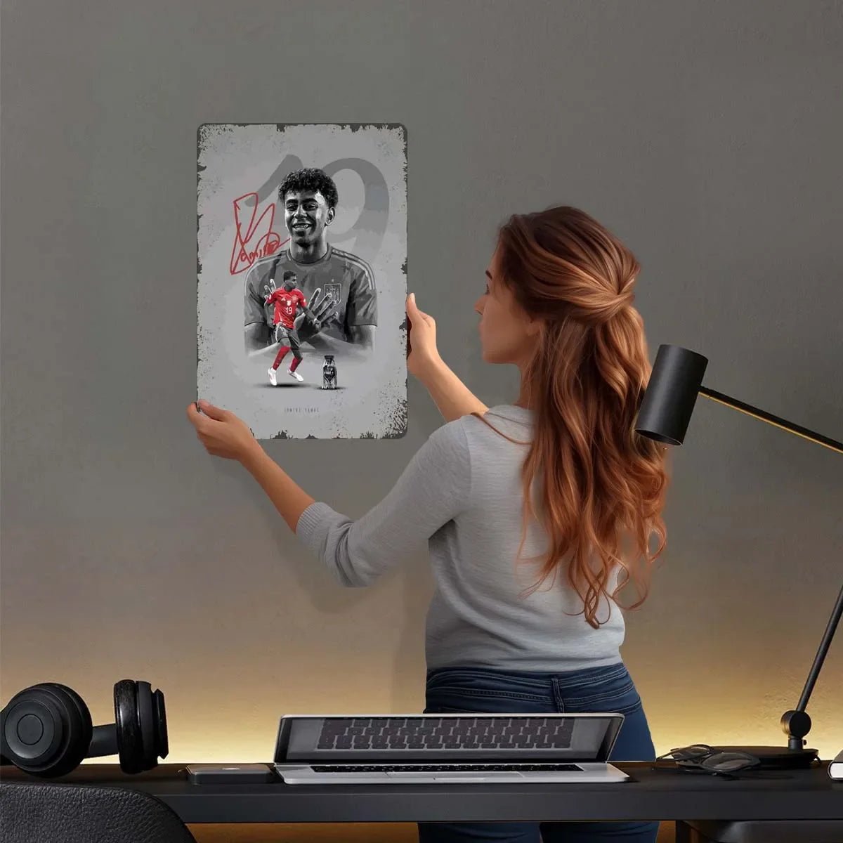 Plaque Métal Lamine Yamal foot-Fan2Foot