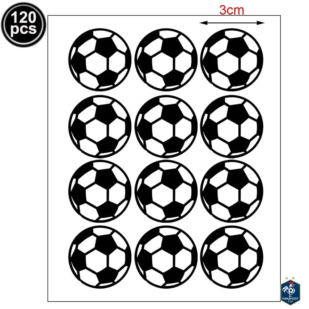 120 Autocollants Football Anniversaire foot-Fan2Foot
