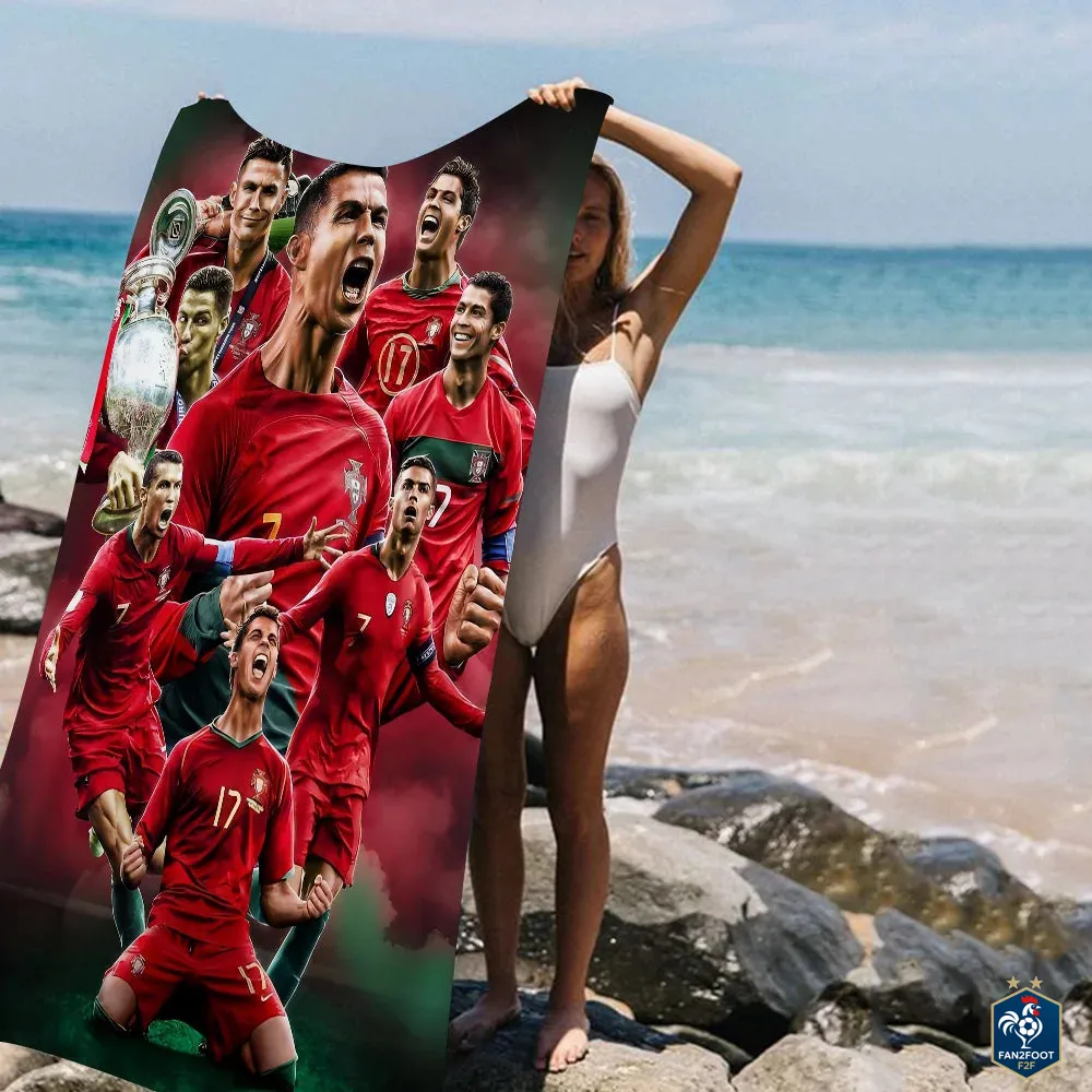 Serviette plage Cristiano Ronaldo CR7 foot-Fan2Foot
