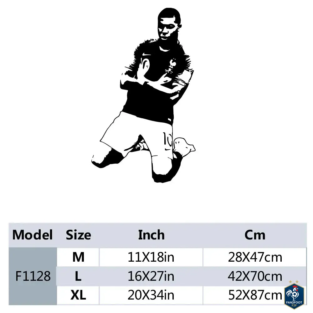Sticker Mural Kylian Mbappé foot-Fan2Foot