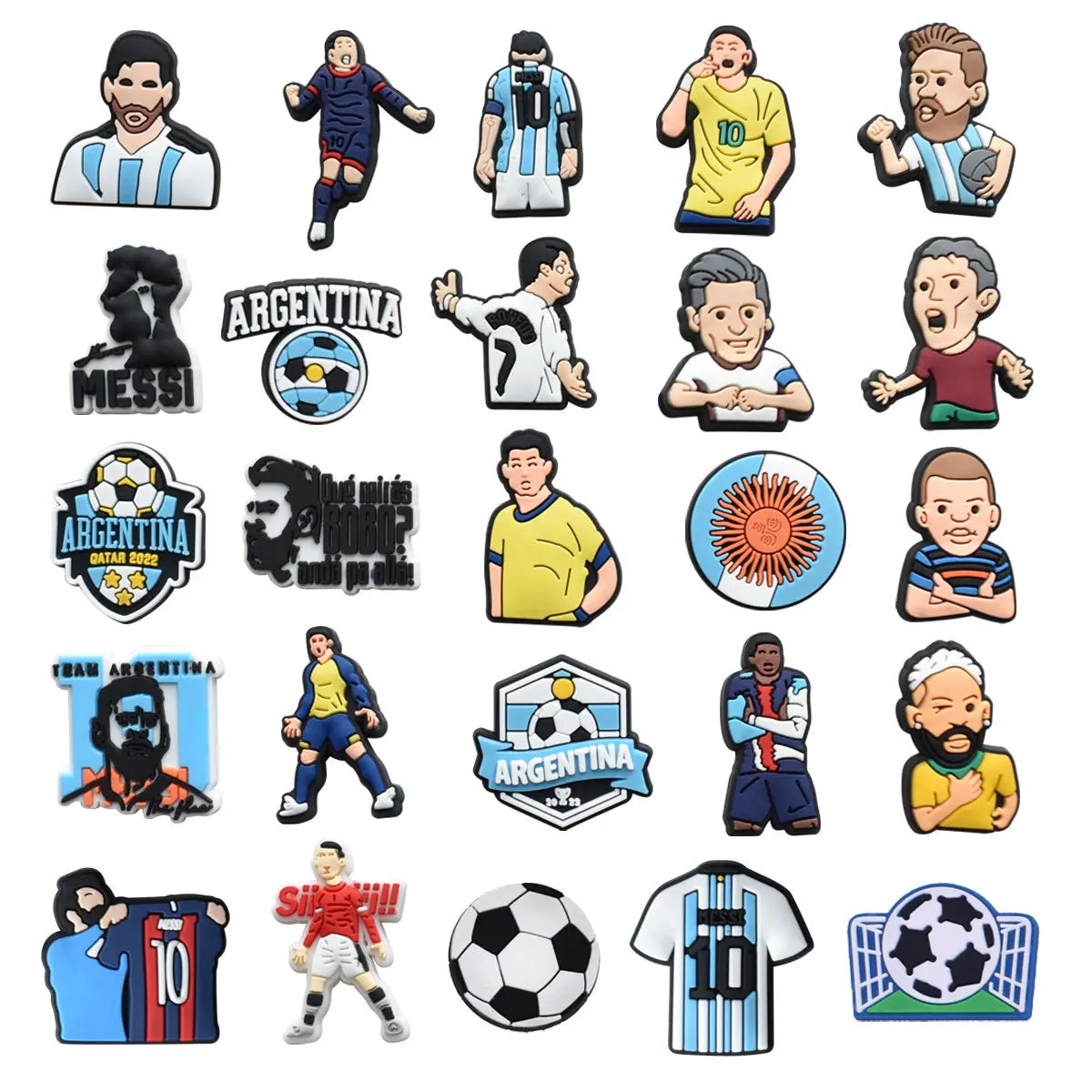 Charm Football pour Crocs Messi, Cristiano Ronaldo, Neymar foot-Fan2Foot
