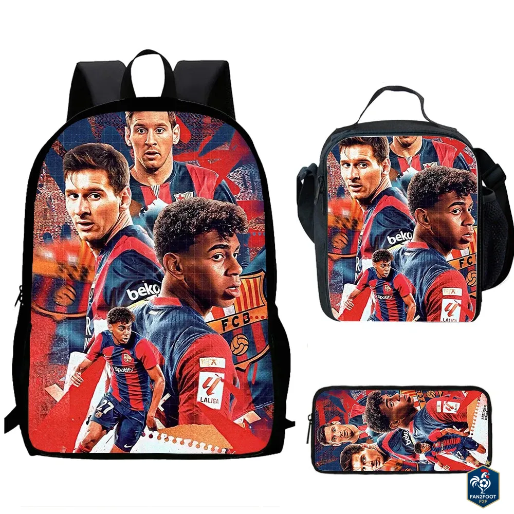 Ensemble Cartable Enfant 3 Pièces – Sac à Dos, Sac Repas, Trousse foot-Fan2Foot