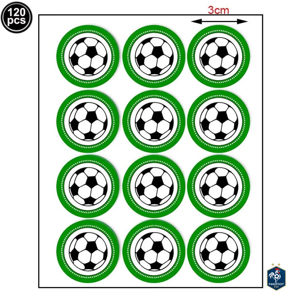 120 Autocollants Football Anniversaire foot-Fan2Foot