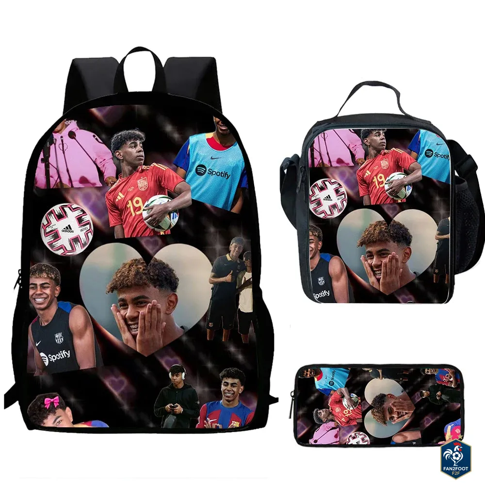 Ensemble Cartable Enfant 3 Pièces – Sac à Dos, Sac Repas, Trousse foot-Fan2Foot