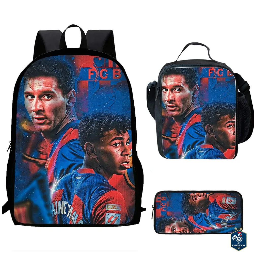 Ensemble Cartable Enfant 3 Pièces – Sac à Dos, Sac Repas, Trousse foot-Fan2Foot