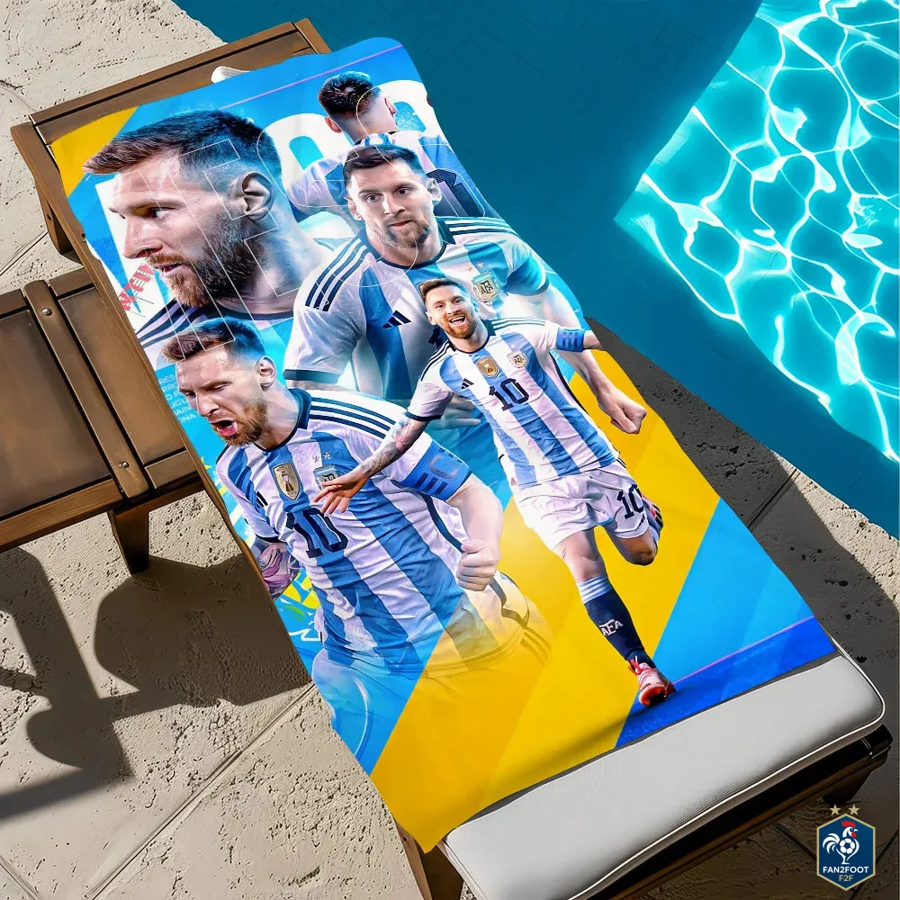 Serviette plage Messi foot-Fan2Foot