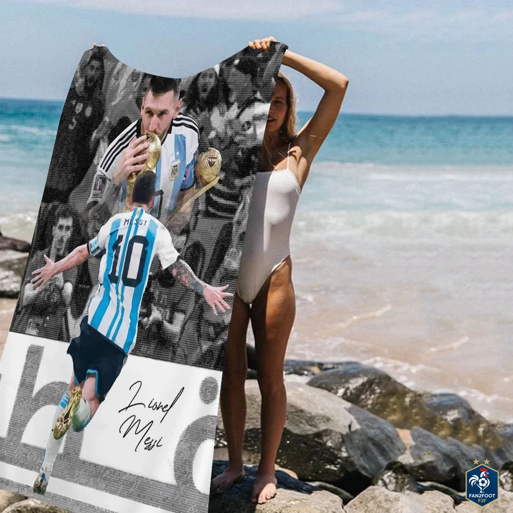 Serviette piscine Messi foot-Fan2Foot