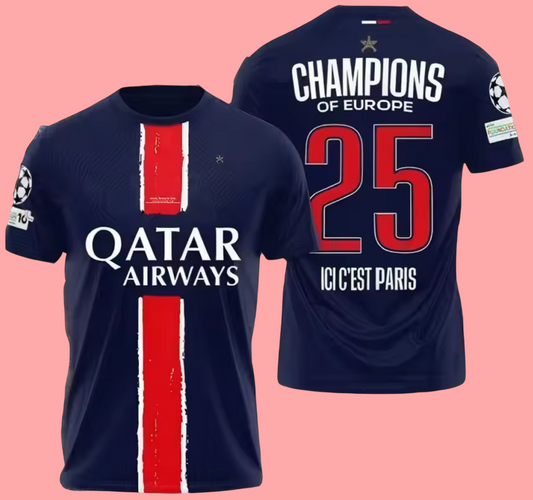 T-shirt PSG LDC 2025 - Maillot Homme Fan Tailles S à 5XL-Fan2Foot