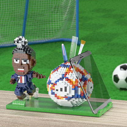 Briques de construction type LEGO : ballon, chaussures et joueurs de football foot-Fan2Foot