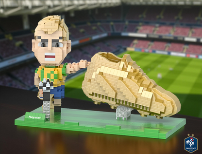 Briques de construction type LEGO : ballon, chaussures et joueurs de football foot-Fan2Foot