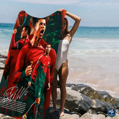 Serviette plage Cristiano Ronaldo CR7 foot-Fan2Foot