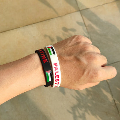 Lot de 2 Bracelets en Silicone Palestine foot-Fan2Foot