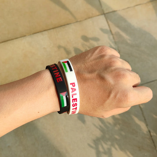 Lot de 2 Bracelets en Silicone Palestine foot-Fan2Foot