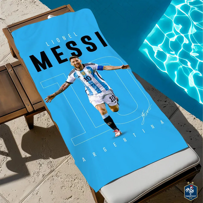 Serviette plage Messi foot-Fan2Foot