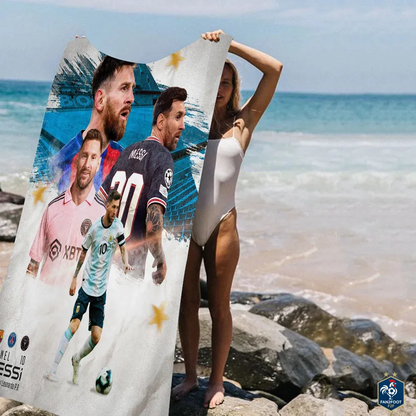 Serviette piscine Messi foot-Fan2Foot