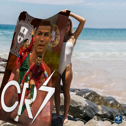 Serviette plage Cristiano Ronaldo CR7 foot-Fan2Foot