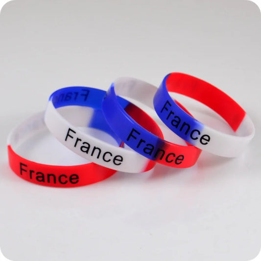 Lot de 25 Bracelets en Silicone France foot-Fan2Foot