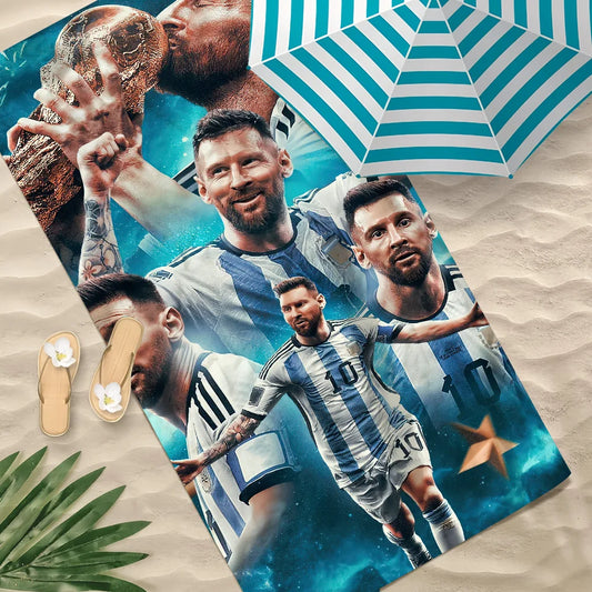 Serviette plage Messi foot-Fan2Foot