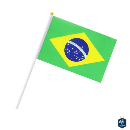 Lot de 10 Drapeaux à Main - Pays foot-Fan2Foot
