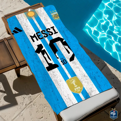Serviette plage Messi foot-Fan2Foot