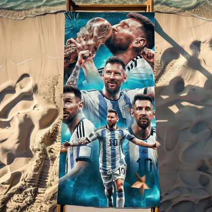 Serviette plage Messi foot-Fan2Foot