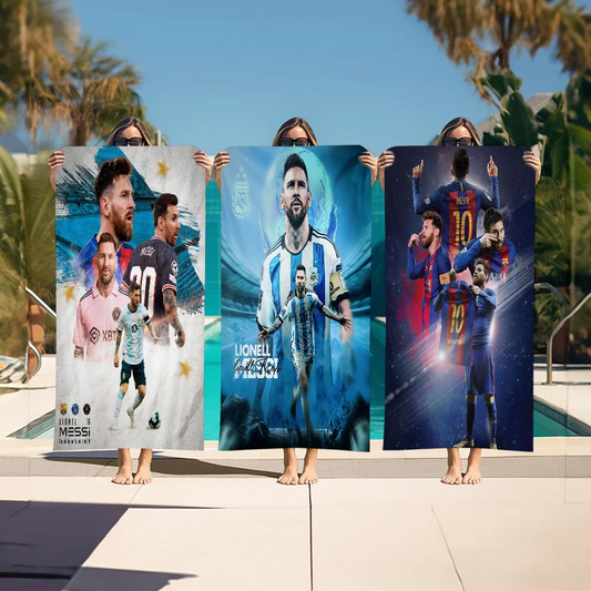 Serviette piscine Messi foot-Fan2Foot