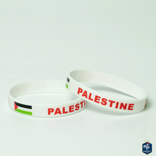 Lot de 2 Bracelets en Silicone Palestine foot-Fan2Foot