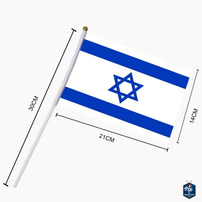 Lot de 10 Drapeaux à Main - Pays foot-Fan2Foot