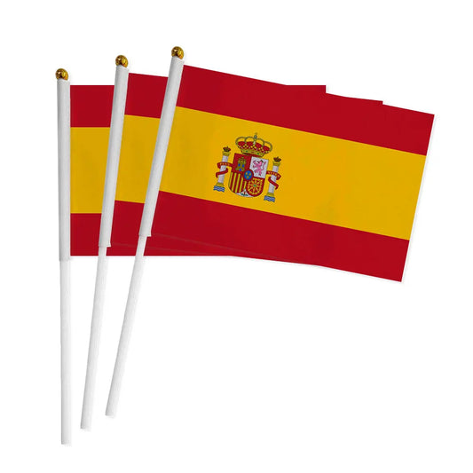 Lot de 10 Drapeaux à Main - Pays foot-Fan2Foot