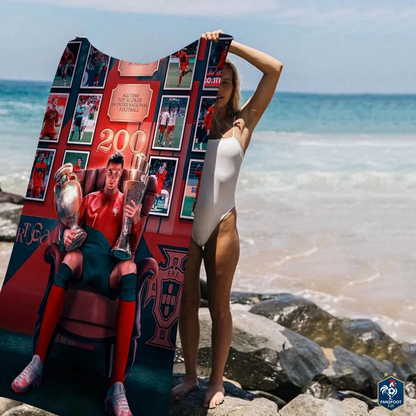 Serviette plage Cristiano Ronaldo CR7 foot-Fan2Foot